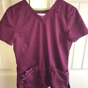 Maroon Scrub Set